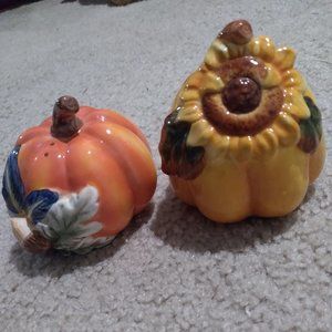 Festive Pumpkin Salt and Pepper Shakers